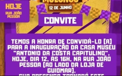 Prefeitura de Mulungu convida para inauguração da Casa Museu Antônio da Costa Capitulino nesta quarta-feira (12)